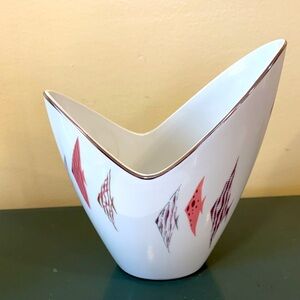 Vintage Noritake Mid-Century ‘Atomic Fish’ Ceramic Vase